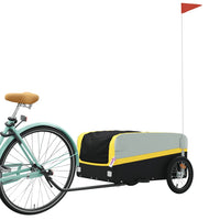 Fietstrailer 45 kg ijzer zwart en geel