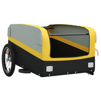 Fietstrailer 45 kg ijzer zwart en geel