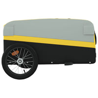 Fietstrailer 45 kg ijzer zwart en geel