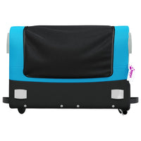 Fietstrailer 45 kg ijzer zwart en blauw