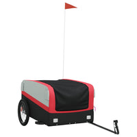 Fietstrailer 45 kg ijzer zwart en rood