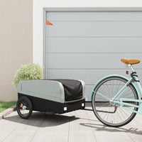 Fietstrailer 45 kg ijzer zwart en grijs