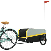 Fietstrailer 45 kg ijzer zwart en geel