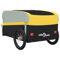 Fietstrailer 45 kg ijzer zwart en geel