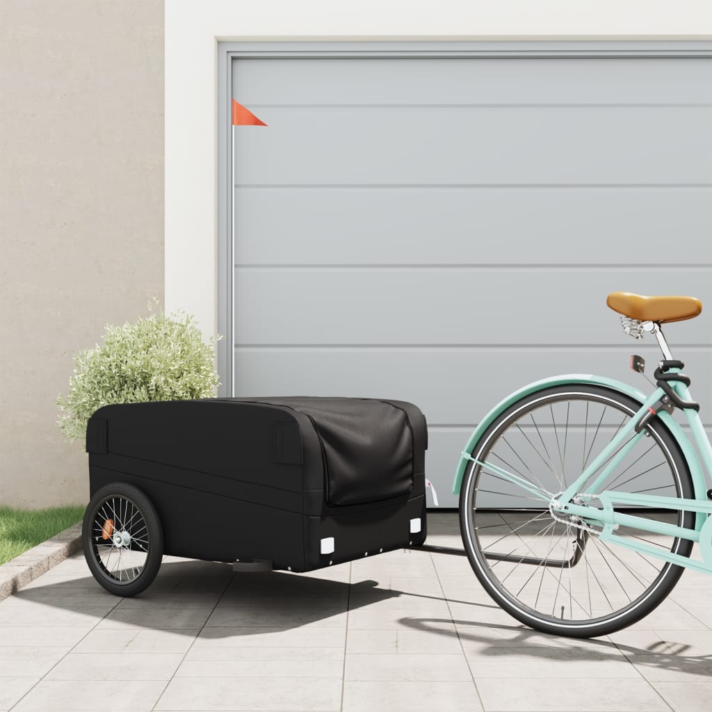 Fietstrailer 45 kg ijzer zwart