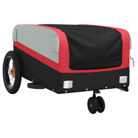 Fietstrailer 30 kg ijzer zwart en rood