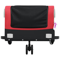 Fietstrailer 30 kg ijzer zwart en rood