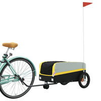 Fietstrailer 30 kg ijzer zwart en geel