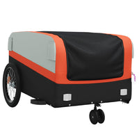 Fietstrailer 45 kg ijzer zwart en oranje