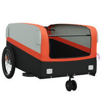 Fietstrailer 45 kg ijzer zwart en oranje