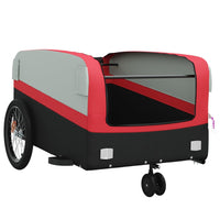 Fietstrailer 45 kg ijzer zwart en rood