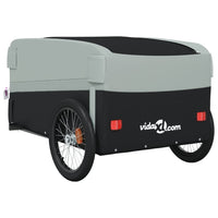 Fietstrailer 45 kg ijzer zwart en grijs