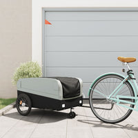 Fietstrailer 45 kg ijzer zwart en grijs