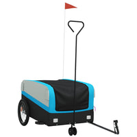 Fietstrailer 45 kg ijzer zwart en blauw