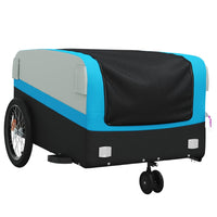 Fietstrailer 45 kg ijzer zwart en blauw