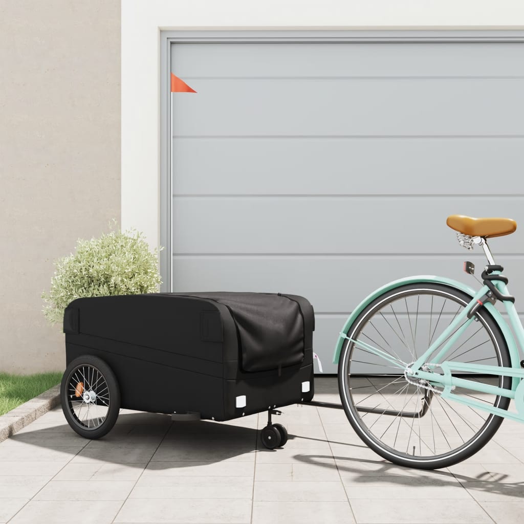 Fietstrailer 45 kg ijzer zwart