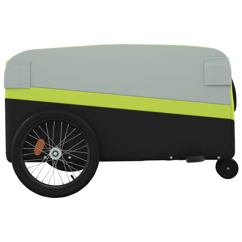 Fietstrailer 45 kg ijzer zwart en groen