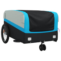 Fietstrailer 45 kg ijzer zwart en blauw