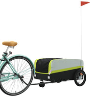 Fietstrailer 45 kg ijzer zwart en groen