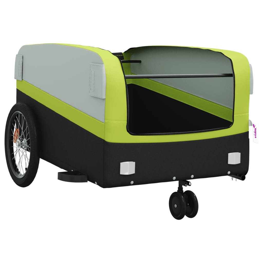 Fietstrailer 45 kg ijzer zwart en groen