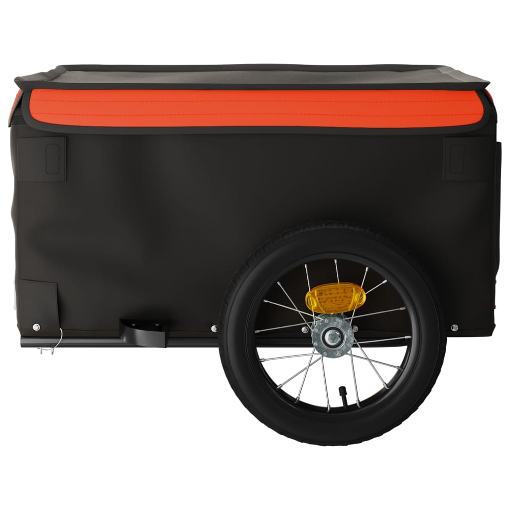 Fietstrailer 30 kg ijzer zwart en oranje