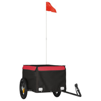 Fietstrailer 30 kg ijzer zwart en rood