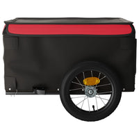 Fietstrailer 30 kg ijzer zwart en rood