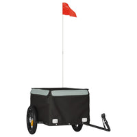 Fietstrailer 30 kg ijzer zwart en grijs