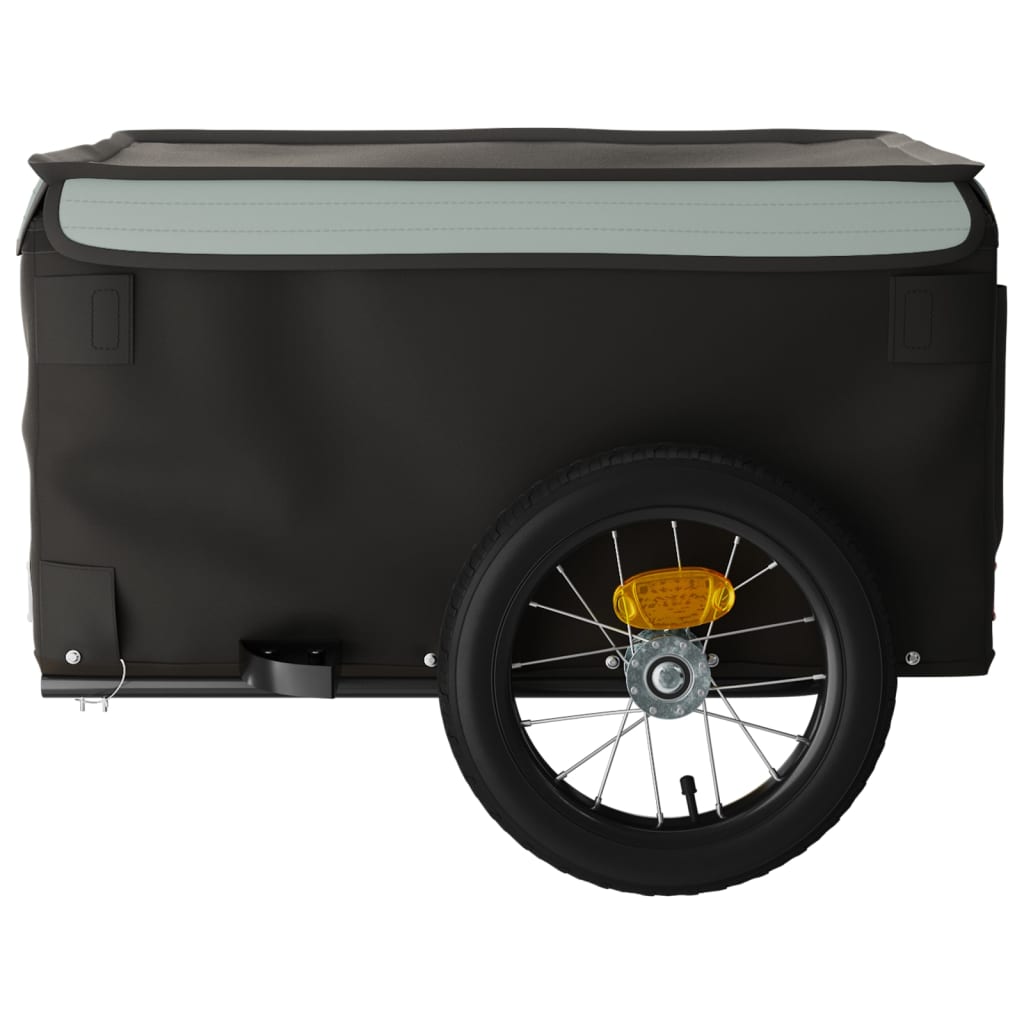 Fietstrailer 30 kg ijzer zwart en grijs