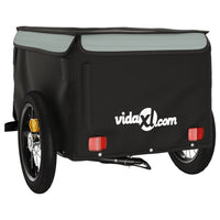 Fietstrailer 30 kg ijzer zwart en grijs