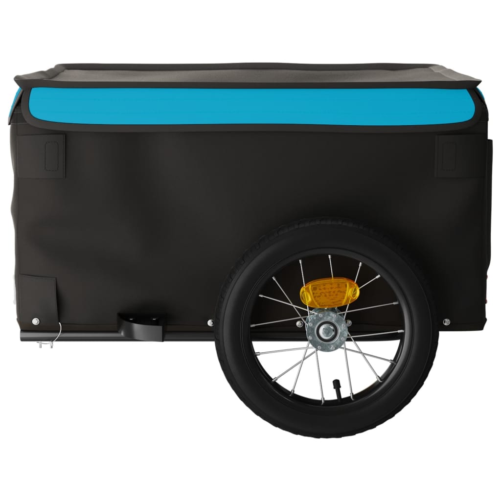 Fietstrailer 30 kg ijzer zwart en blauw