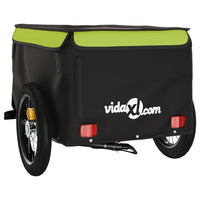 Fietstrailer 30 kg ijzer zwart en groen