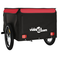 Fietstrailer 45 kg ijzer zwart en rood