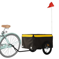 Fietstrailer 45 kg ijzer zwart en geel