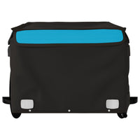 Fietstrailer 45 kg ijzer zwart en blauw