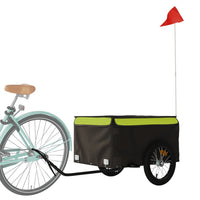 Fietstrailer 45 kg ijzer zwart en groen