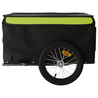 Fietstrailer 45 kg ijzer zwart en groen