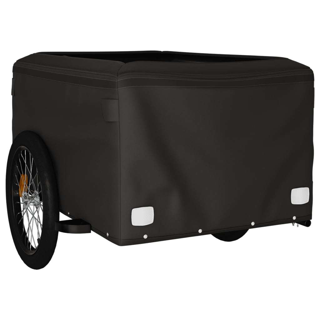 Fietstrailer 45 kg ijzer zwart en oranje