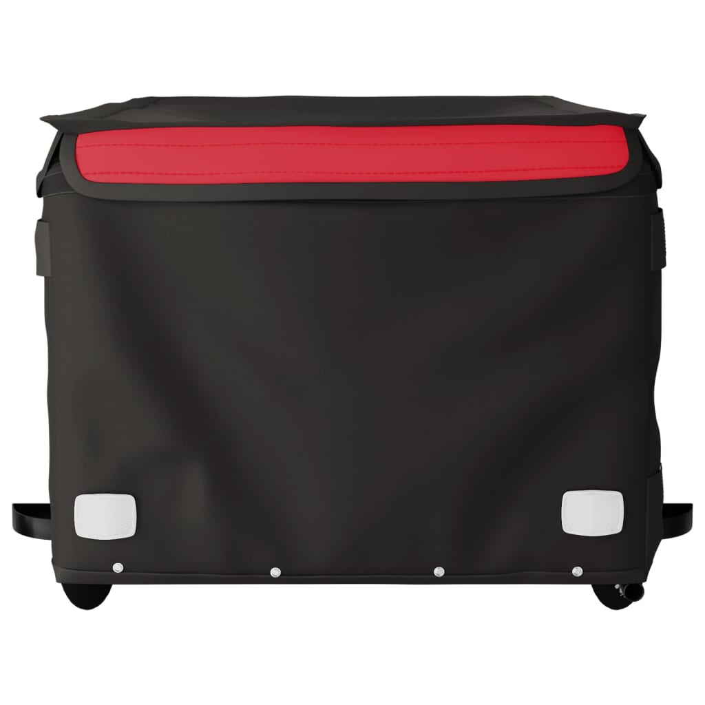 Fietstrailer 45 kg ijzer zwart en rood