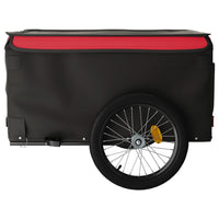 Fietstrailer 45 kg ijzer zwart en rood