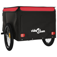 Fietstrailer 45 kg ijzer zwart en rood