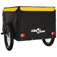 Fietstrailer 45 kg ijzer zwart en geel