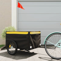 Fietstrailer 45 kg ijzer zwart en geel