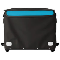 Fietstrailer 45 kg ijzer zwart en blauw