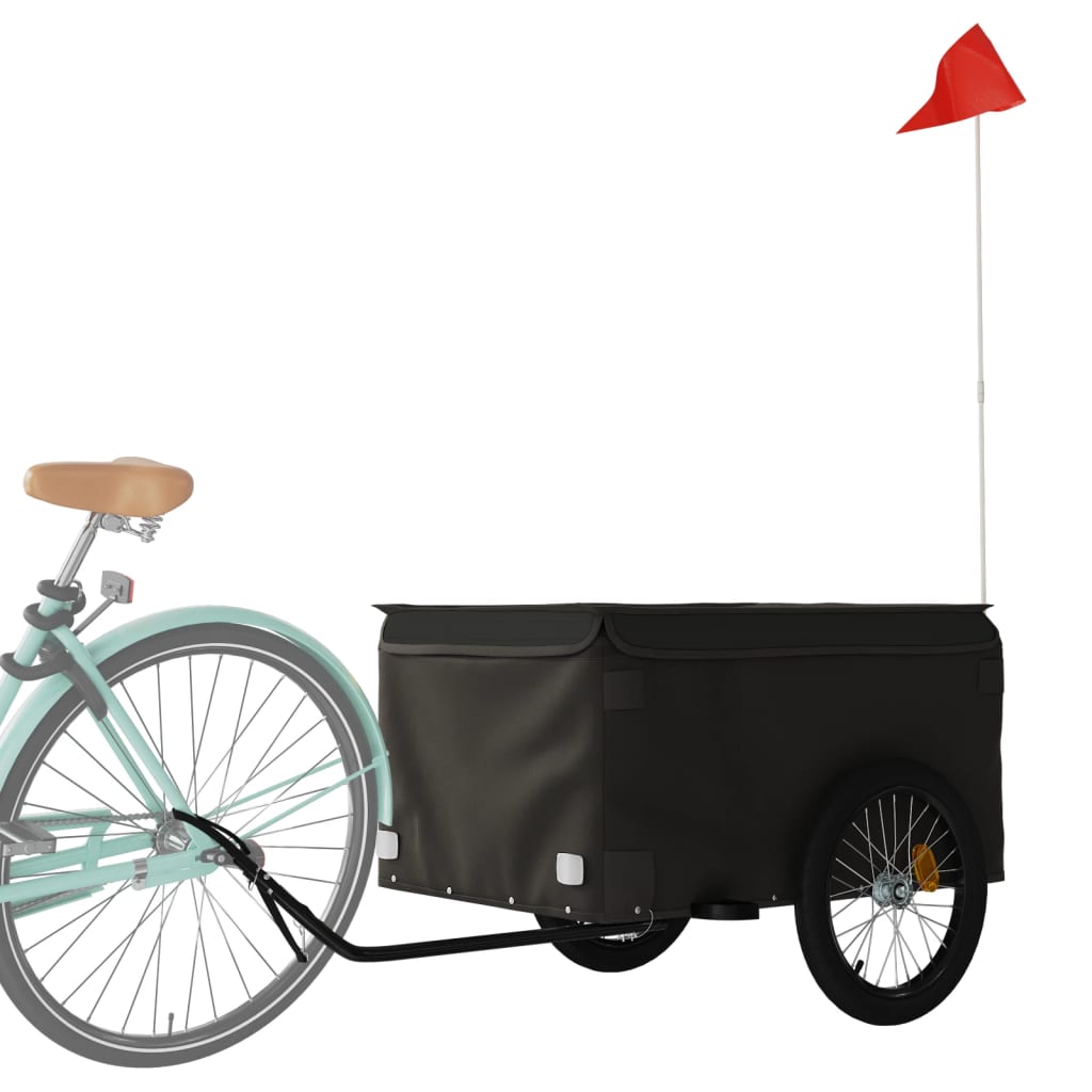 Fietstrailer 45 kg ijzer zwart