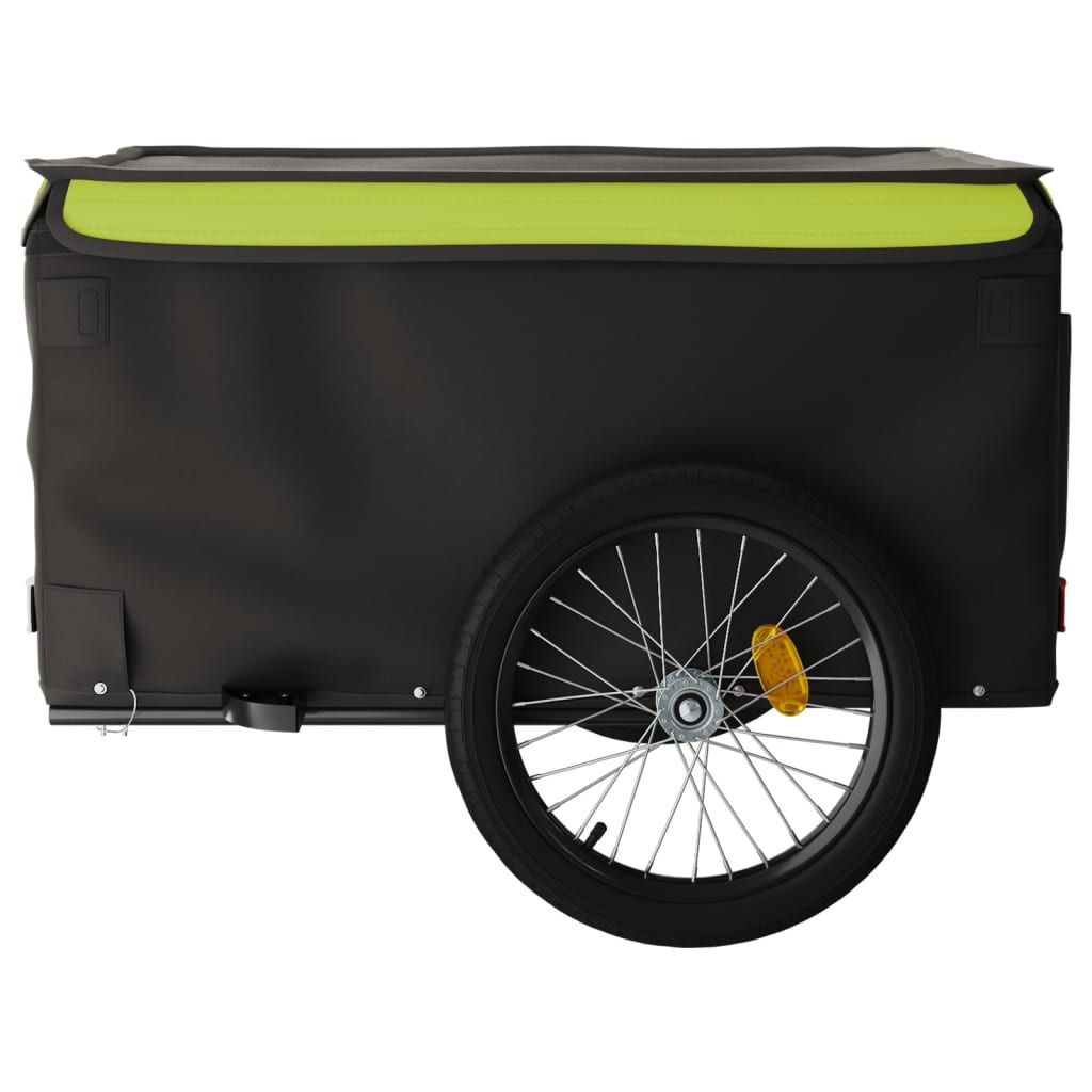 Fietstrailer 45 kg ijzer zwart en groen