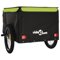 Fietstrailer 45 kg ijzer zwart en groen