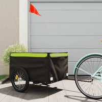 Fietstrailer 45 kg ijzer zwart en groen