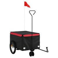 Fietstrailer 30 kg ijzer zwart en rood