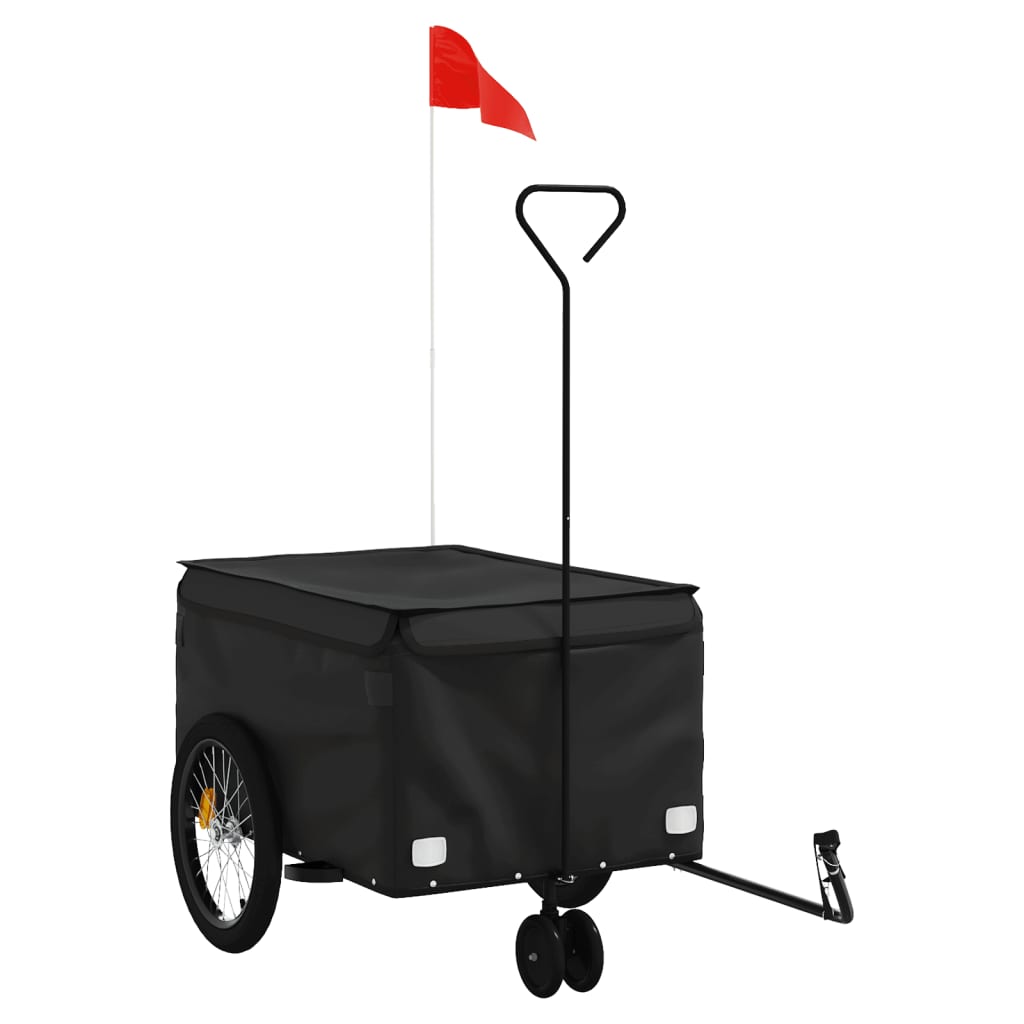 Fietstrailer 30 kg ijzer zwart